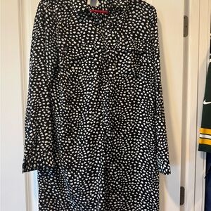 Old Navy Black and White Heart Pattern Dress